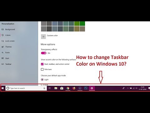How to Change Taskbar Color on Windows 10?