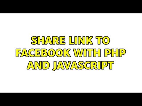 Share link to facebook with PHP and Javascript (2 Solutions!!)