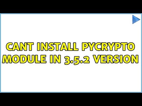 Cant install pycrypto module in 3.5.2 version