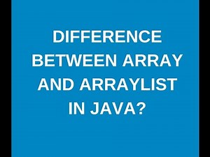 Core Java Tutorials:Differences between Array and ArrayList in java