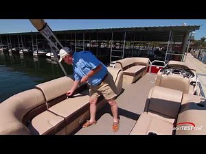SUN TRACKER Boats: PARTY BARGE 22 XP3 Complete Review by BoatTest.com