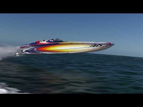 Powerboat Jumps Yachts Wake