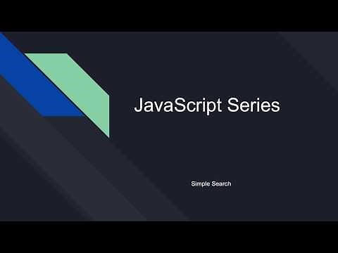 Simple Search in JavaScript [JavaScript Series]