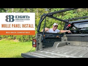 813 Fabrication and Designs Aluminum MOLLE Panel Install for Jeep Gladiator w/ Leitner rack
