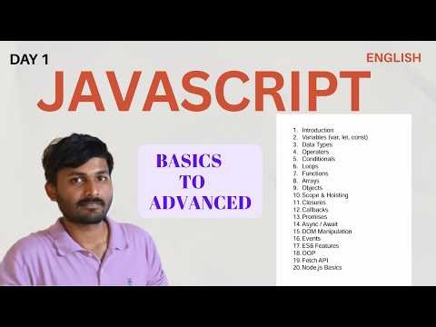JavaScript Tutorial for Beginners in 2026 🔥| JS Basics to Start Web Development
