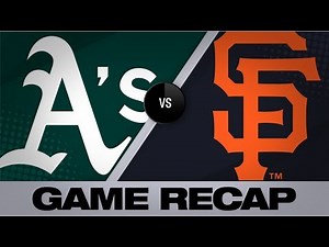 Bumgarner's superb start lifts Giants by A's | Athletics-Giants Game Highlights 8/13/19