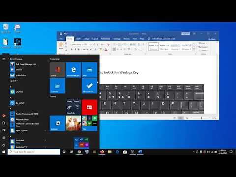 Windows Key Not Responding on Alienware Laptops, Alienware 15 R3 How to Unlock the Windows Key