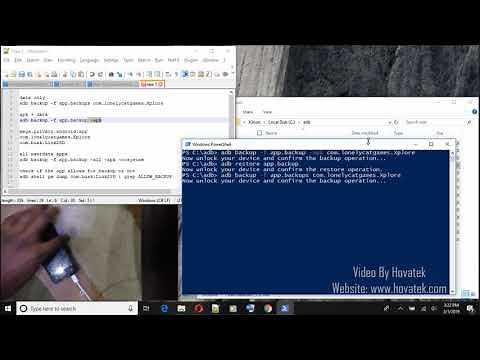 How to use ADB to backup Android app (apk) + data
