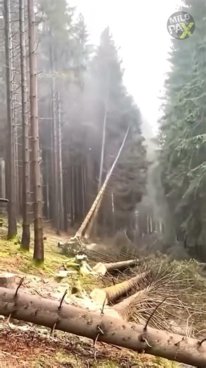 Is This Satisfying… Or Just Pure Brutality? 😳🌲