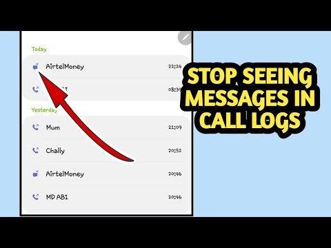 Stop Showing Text messages in call logs Samsung