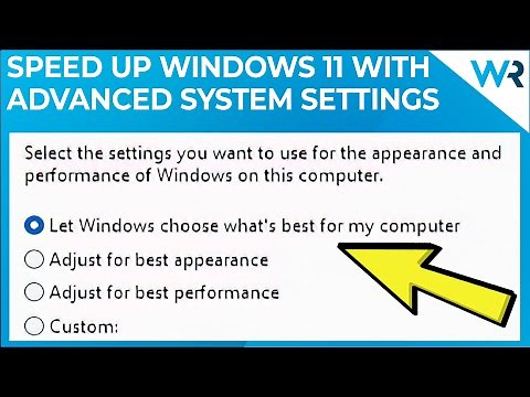 How to Speed Up Windows 11 Using Advanced System Settings