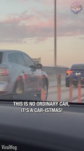 Car puts on Christmas light show | Bright Side