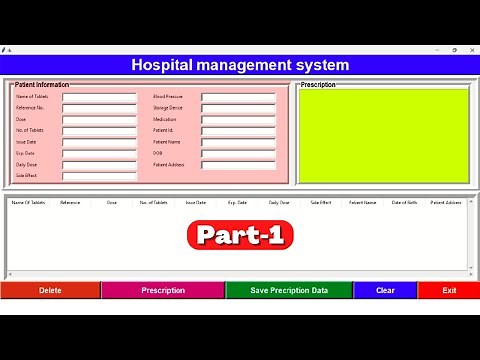 Part-1 - Hospital Management System Project in Python with MySql database | Tkinter -2022