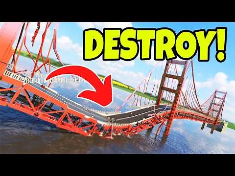 REALISTIC Golden Gate Bridge COLLAPSE Destruction! | Teardown