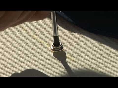 Bedding (Installing) Snaps or Fasteners in Boat Deck