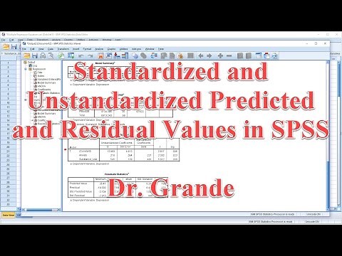 Calculating Unstandardized and Standardized Predicted and Residual Values in SPSS and Excel