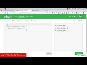 Area of a Triangle - JavaScript Problem Solving (Very Easy)