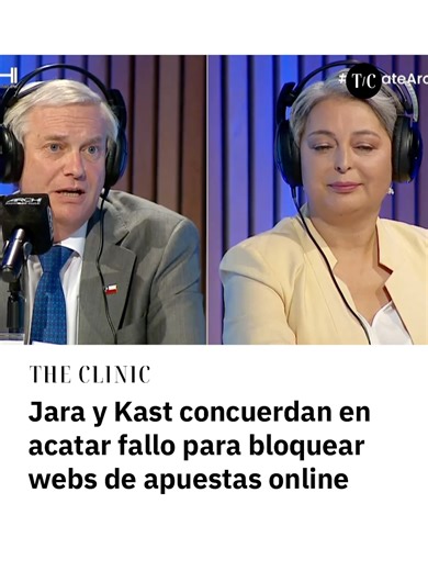 The Clinic on Instagram: "Jara además prohibiría auspicio a equipos de fútbol. 👉 En el debate presidencial de Archi, Jeannette Jara y José Antonio Kast aseguraron que acatarán el fallo de la Corte Suprema que ordena bloquear los sitios de apuestas online en Chile. Ambos señalaron que reforzarían las facultades de la Subtel para asegurar el cumplimiento de la resolución. Jara agregó que, además, prohibiría que las casas de apuestas auspicien a los equipos de fútbol, ya que hay sospechas de haber