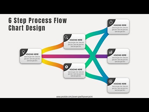 42.[PowerPoint] Create 6 Step Process Flow Chart Design | Tutorial | Free Slide | PPT Template