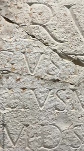 Butrint in Albania, Cinematic Places UNESCO World Heritage Centre in 4K. museum of anthropology stone sculptures