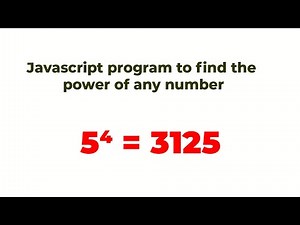 Find the power of a number , exponent in javascript