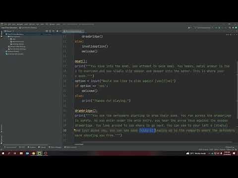 Starting to code a Python Text Adventure Game