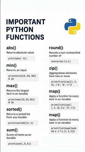 Top 10 Most Important Python Functions You Must Know! 🚀 | Python Tutorial for Beginners