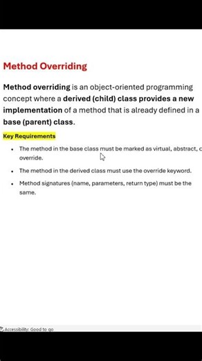 method overriding java | polymorphism in java | c# tutorial | #programminglanguagetutorial