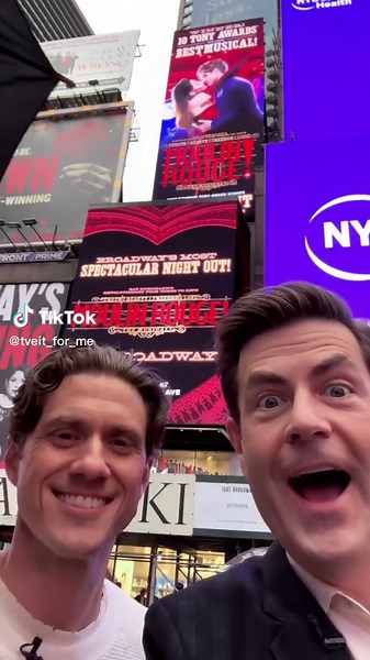 Aaron Tveit Moulin Rouge Times Square Billboard Interview Teaser