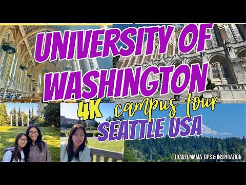 SEATTLE UNIVERSITY OF WASHINGTON CAMPUS 4K walking tour | Inside Suzzallo Library #uw #college 2024