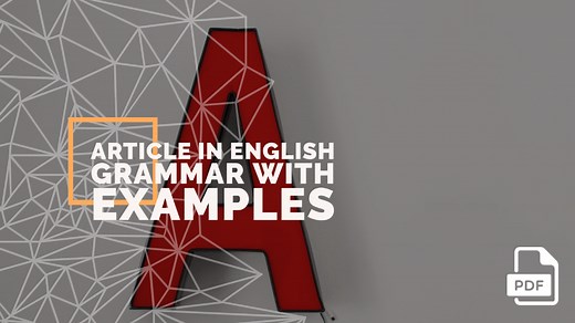 Article | What is an article? | (With Definition, Examples & PDF)
