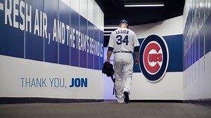 Tenacity on the field. Generosity off the field. A leader, a teammate, a role model. A champion. Thank you for everything, Jon. #NVRQT | Chicago Cubs