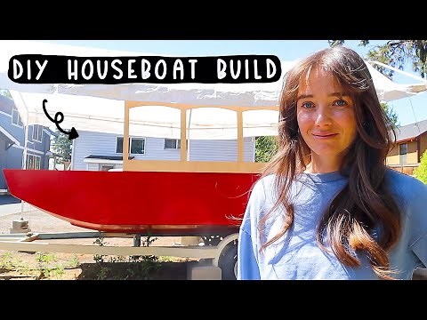 My DIY houseboat has walls! (plywood houseboat build #16)