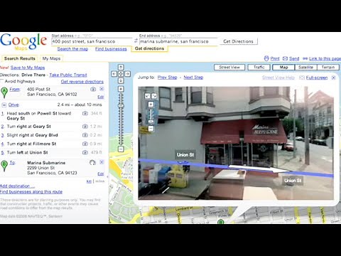 Driving directions with Street View on Google Maps
