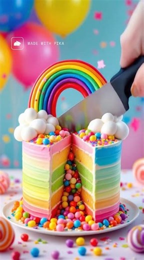 Rainbow Explosion Cake?! 🌈💥 What’s Hiding Inside THIS Slice