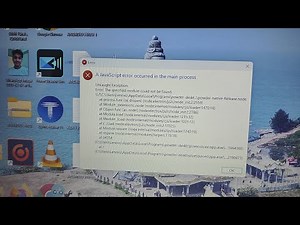 a javascript error occurred in the main process