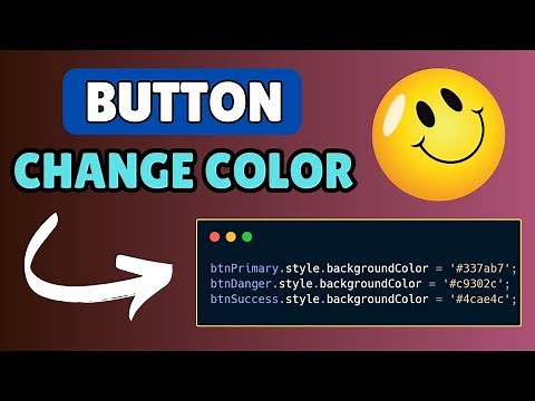 How to Change Button Color OnClick in Javascript