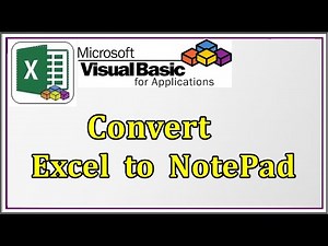 Convert Excel to Notepad : Tutorial Excel
