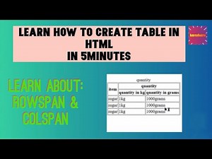 Learn How to Create a Table in HTML | Step-by-Step Guide for Beginners.