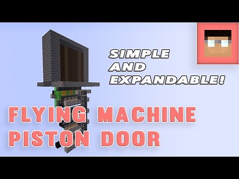 Expandable Flying Machine Piston Door (No Exposed Redstone) | Minecraft Java Edition 1.15 - 1.16+