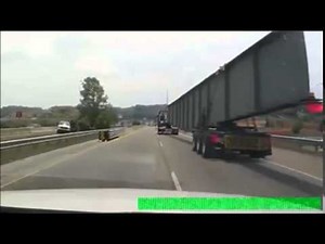 BEAM FALLS OFF TRUCK | FLIPS TRUCK | OVERSIZE LOAD | BAD DAY AT WORK?