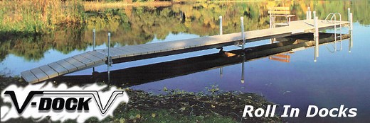 Aluminum Roll In Boat Docks for Sale | V-Dock
