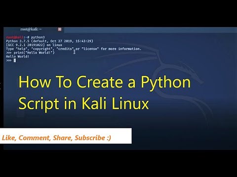 How To Create A Python Script in Kali Linux