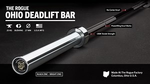 Rogue Ohio Deadlift Bar - Black Zinc