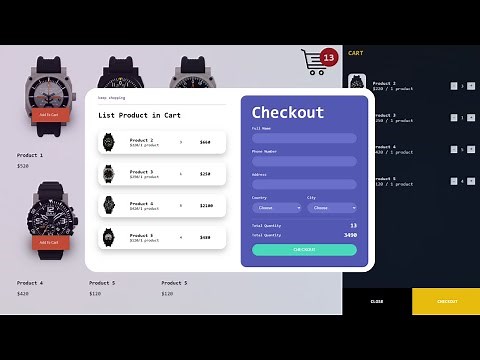 Create Shopping Cart And Checkout using HTML CSS & Javascript
