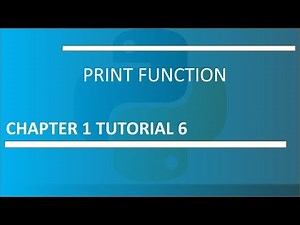 Print Function: Python Tutorial 6