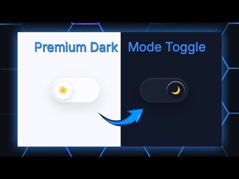 How to create a Premium Dark Mode Toggle using HTML, CSS, & JavaScript