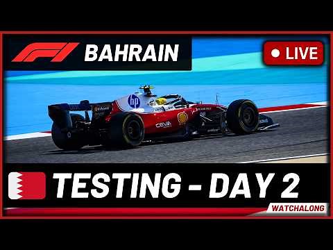 🔴F1 Live Bahrain Testing - Live Timings + Commentary (Day 2)