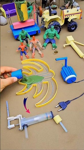 Mini water handpump scienceproject with green concrete & mixer diy tractor cow |No.519🔥🔥 #shorts #yt