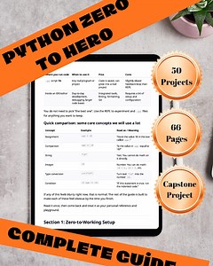 Manuel Python : plus de 50 projets de codage, aide-mémoire pour les entretiens techniques (PDF téléchargeable) - Etsy France